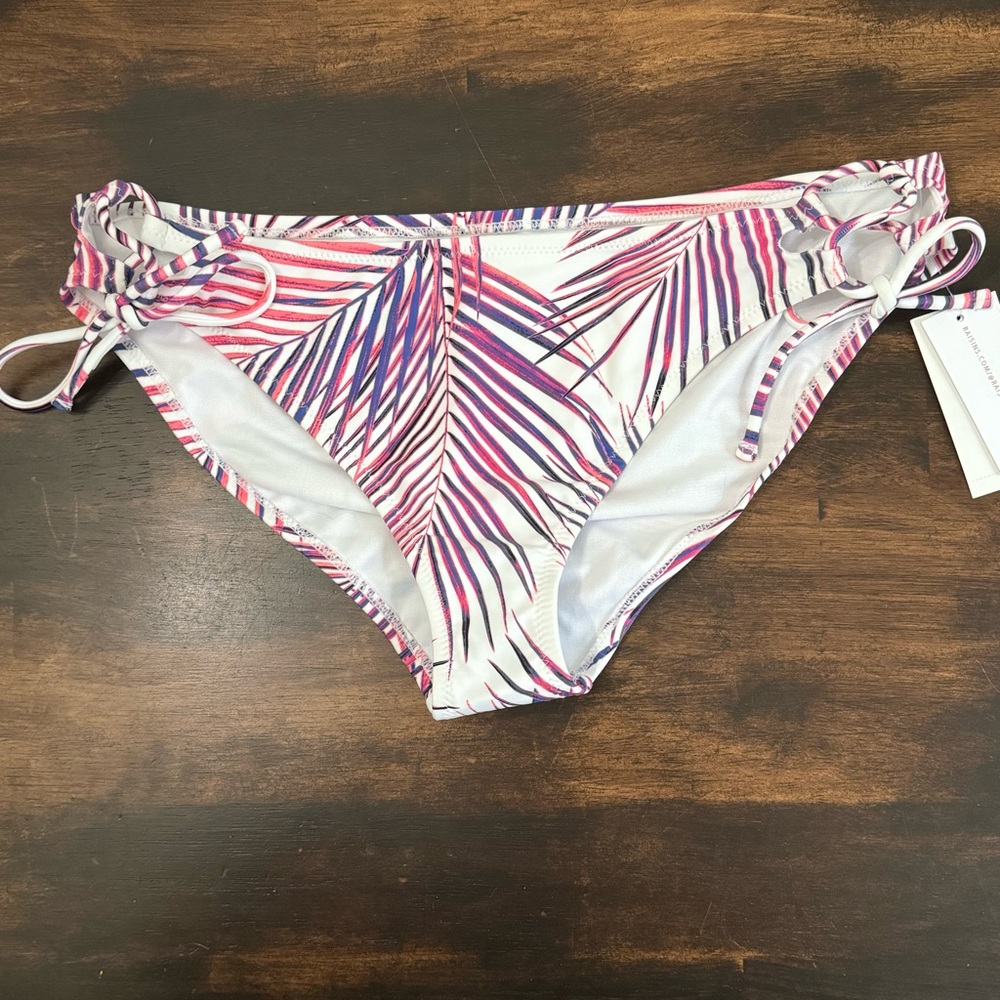 Raisins Back to Bali tropical Bikini Swim bottom size Large